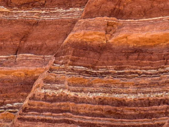close up of faults in rocks